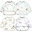Accmor 4 Pack Long Sleeve Bibs, Baby Smock Waterproof Sleeved Bib Smock for Baby Toddler 6-24 Months