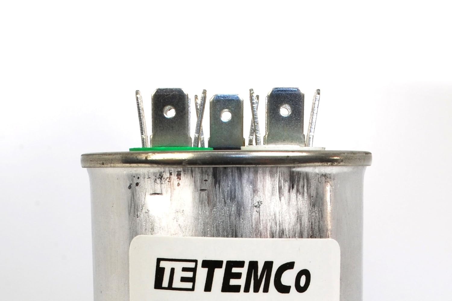 TEMCo 60+5 uF Dual Run Capacitor CBB65, 60/5 MFD, 370-440V, Round, 50/60Hz | for HVAC AC Fan, Motor, Blower Applications