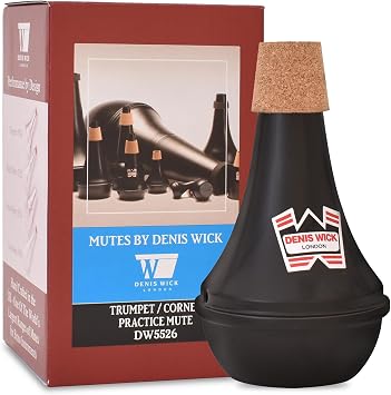 Denis Wick 5526 Practice Mute for Bb Cornet or Trumpet, Black Polyester Coated Aluminium