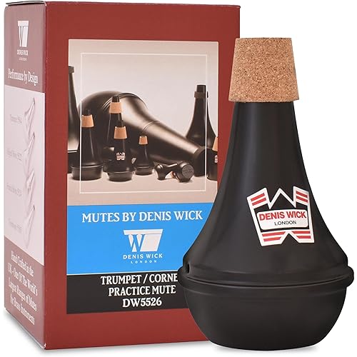 Denis Wick Practice Mute for Trumpet or Cornet, 5526 - Hand-Spun Aluminum Mute with Natural Cork - Brilliant Tone, Reliable Intonation & Tight-Bell Fit for Practice or Performance - 8 x 6 x 6 inches