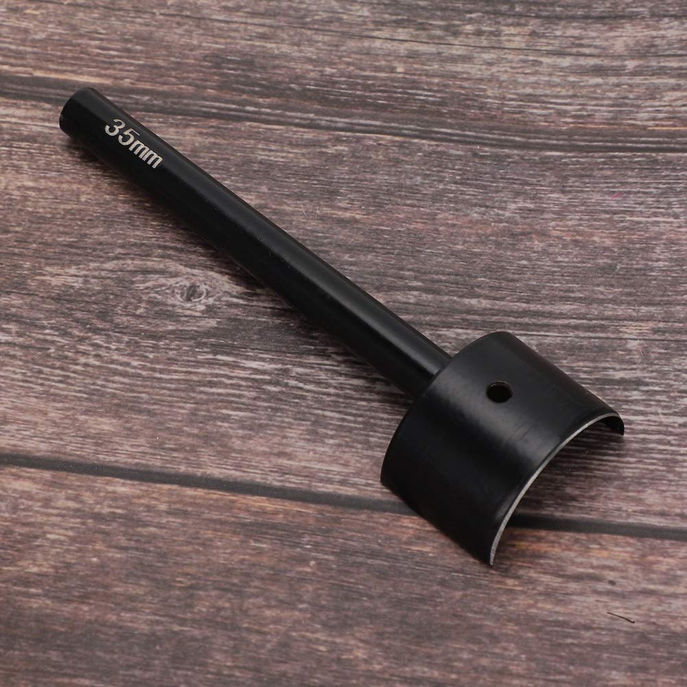 Leather Craft Half Round Corner Punch Cutter, Black, DIY Belt End Semicircle Tool, 35mm