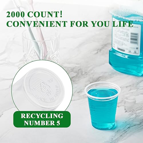 Vista 11 de Vplus Paquete de 2000 vasos de plástico transparente de 7 onzas, desechables de 7 onzas para fiesta de agua fría, postre a granel para negocios