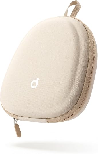 Headphone Case Hard Shell Super-Slim for Soundcore Anker/Sony/JBL/Bose/Skullcandy Crusher/BERIBES/KVIDIO/TOZO/JLab Over-Ear Headphones Universal Portable Travel Organizer Bag Beige