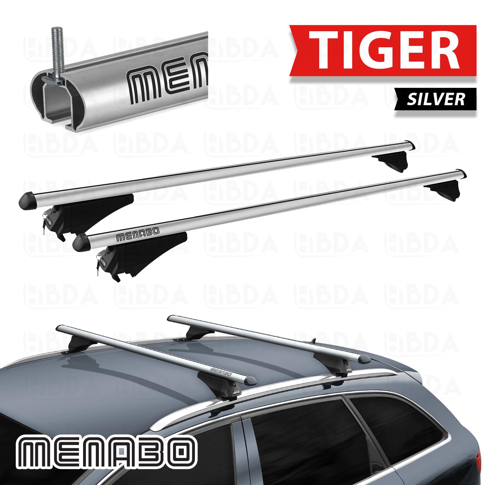 BARRE AUTO PORTATUTTO MENAB PER DR 6.0/EVO 6 DAL 2022 120 SILVER ANTIFURTO