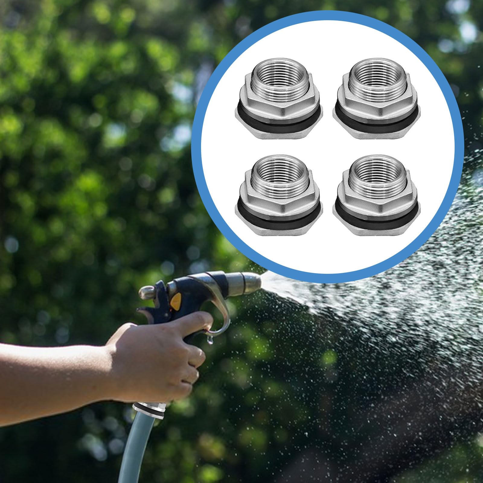 Raccordo Paratia PVC Per Serbatoi - Doppia Filettatura, 3/4" Maschio, 1/2" Femmina, 6 Pezzi - Foto 3