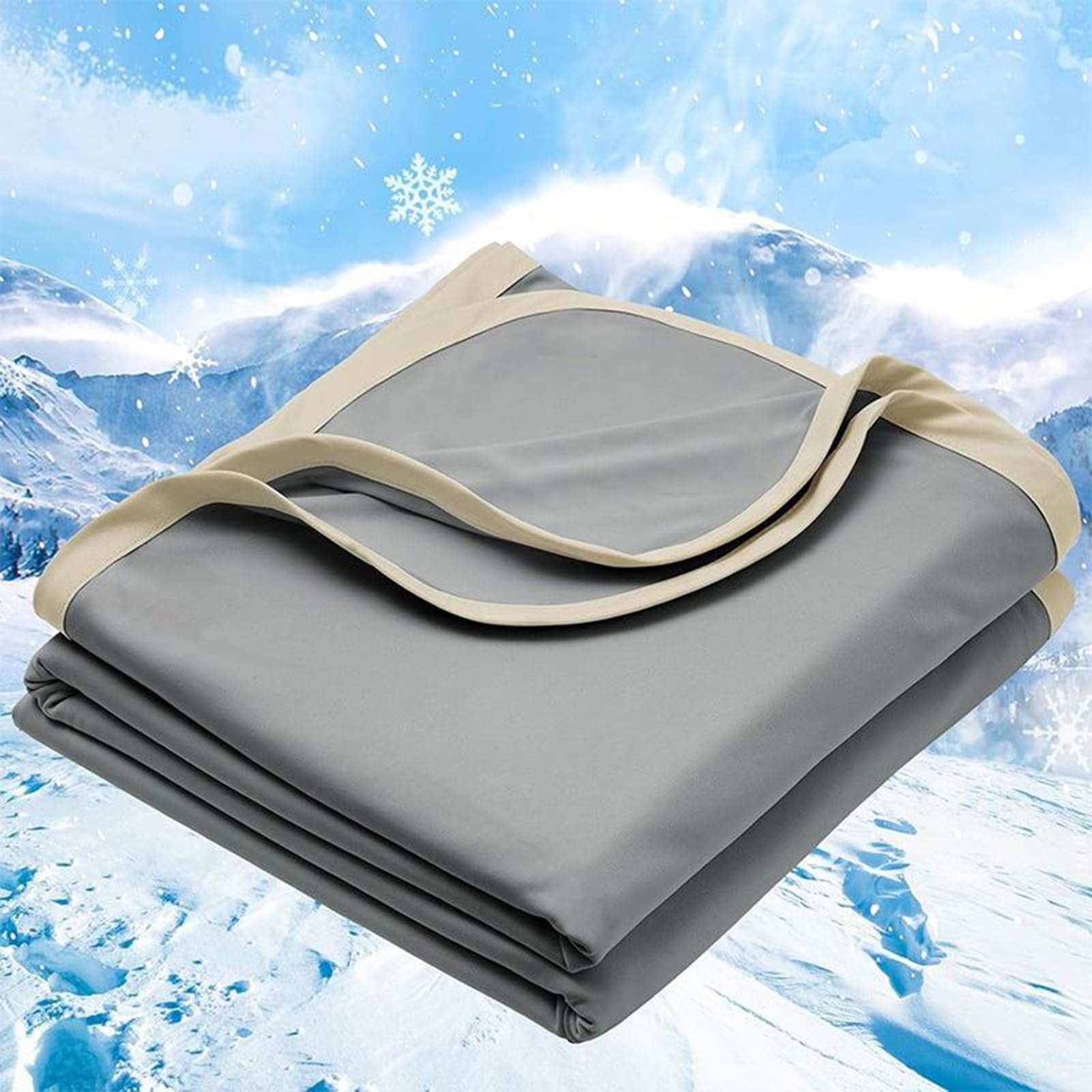 Generisch Coperta rinfrescante, traspirante, 152,4 cm, lavabile, riutilizzabile, per letto singolo, queen e king, estivo per il sonno all'aperto, viaggi, uso quotidiano, blu