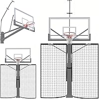 PROGOAL 2-in-1 Basketball Backstop Net & Light Mount System - Standalone Frame for Backyard Hoops, Fits Standard Rims (Light Not Included)