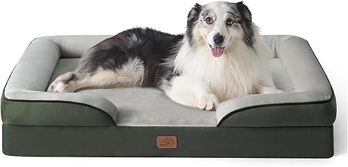 Miniatura 78 de Bedsure Camas ortopédicas para perros de gran tamaño – Cama lavable grande para perros y gatos, impermeable, cómodo sofá para perros con funda Negro