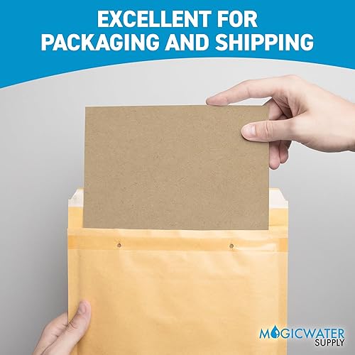 Miniatura 7 de 10 hojas de aglomerado de 12 x 12 pulgadas - 22 puntos (punta) de cartón kraft marrón ligero para álbumes de recortes y marco de fotos (grosor de