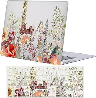 Case Compatible with MacBook Retina 12 Inch(Model A1534, Release 2017 2016 2015),Plastic Hard Shell Protective Cover & Keyboard Skin for MacBook 12 Inch with Retina Display - Flower