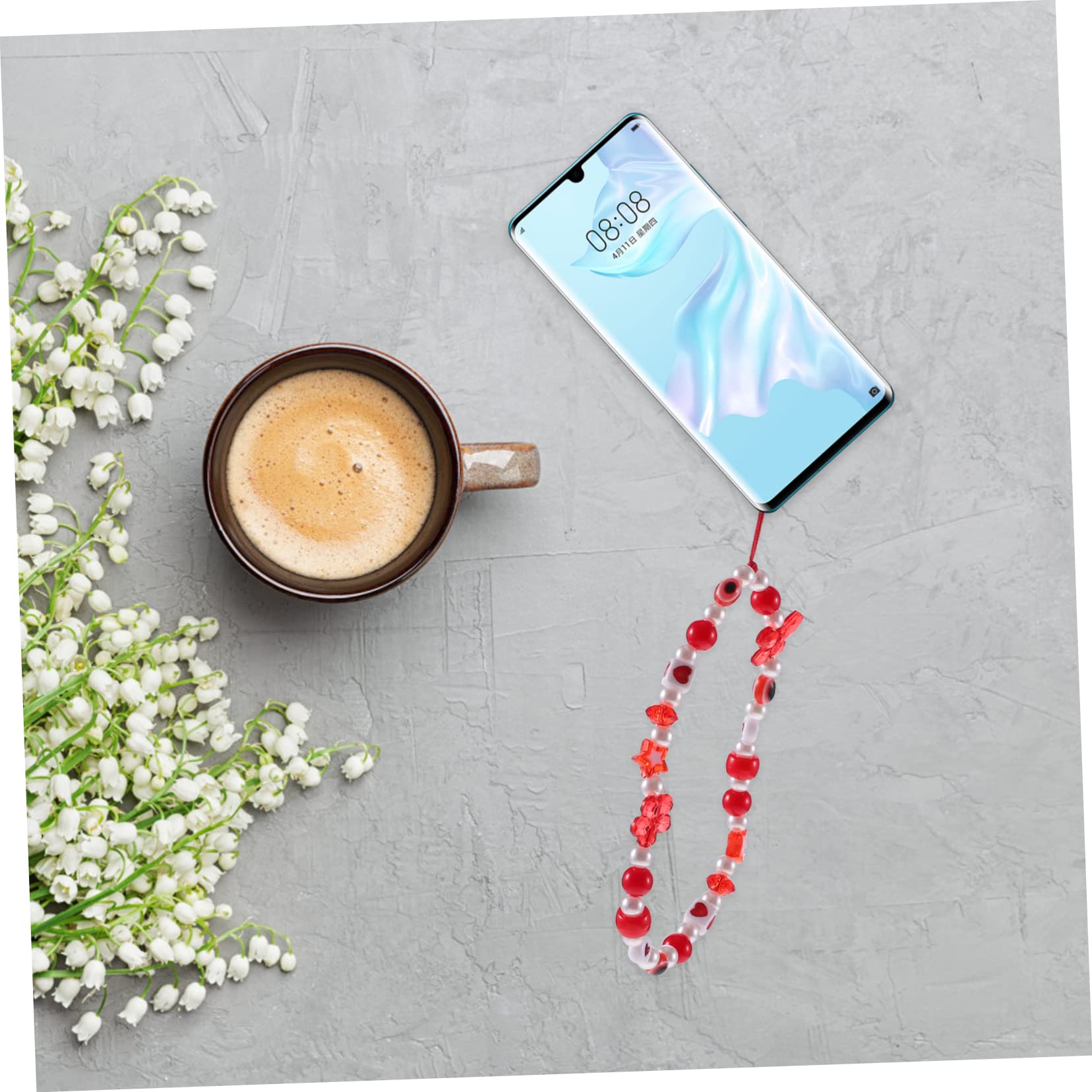 Uonlytech Cordón De Teléfono Con Cuentas Acollador Decoraciones De Teléfono Cordones De Cuentas De Teléfono Cuerdas Para Colgar Telefonos Cuerdas Para Celular Perla