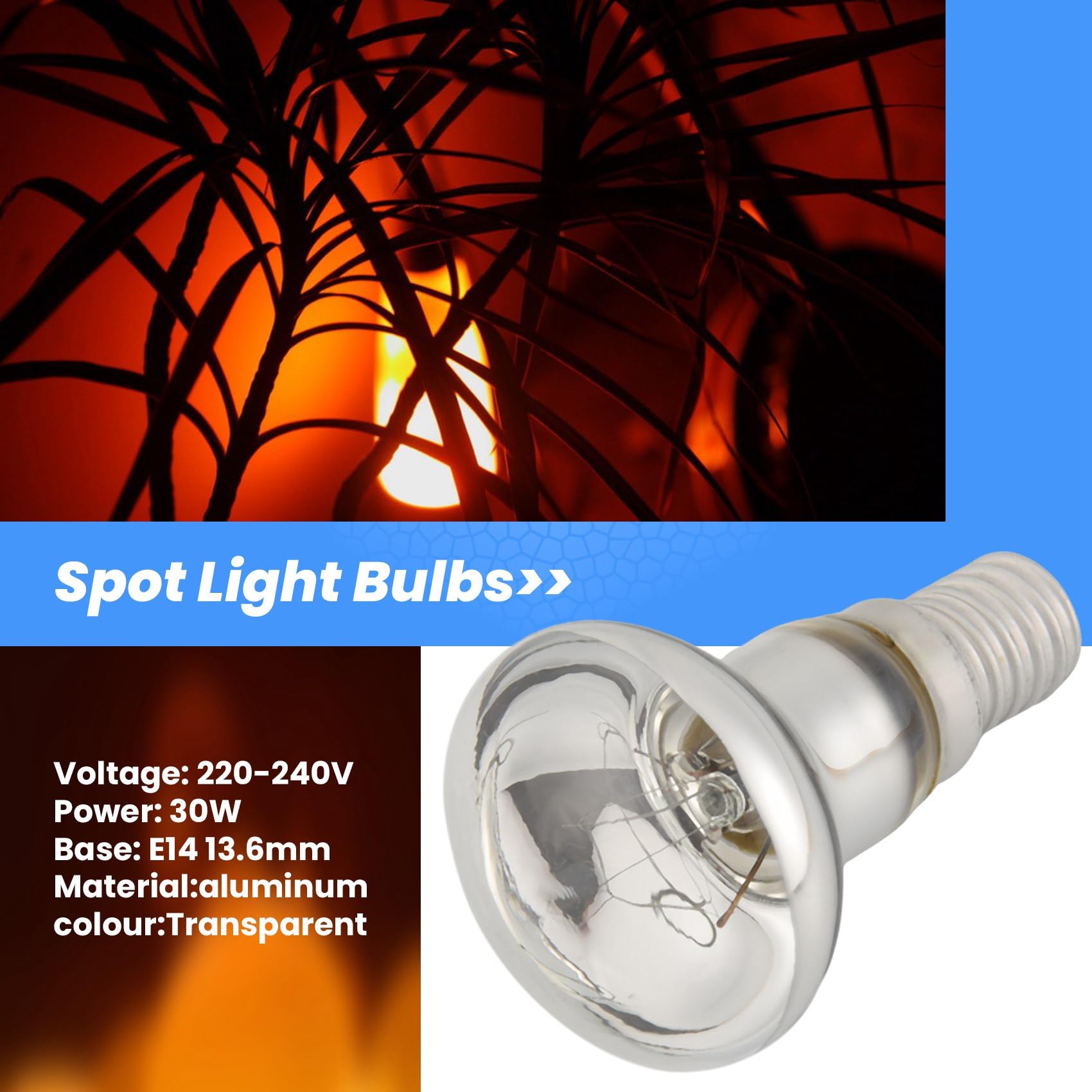 Lampadina Lava Sostitutiva E14 R39 30W - Riflettore Trasparente Per Lampade Lava | 1 Pezzo - Foto 10