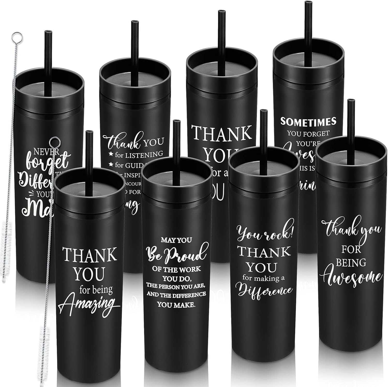 MSYU 36 Pcs Thank You Gifts Coffee Cups With Lid 470 Ml Plastic