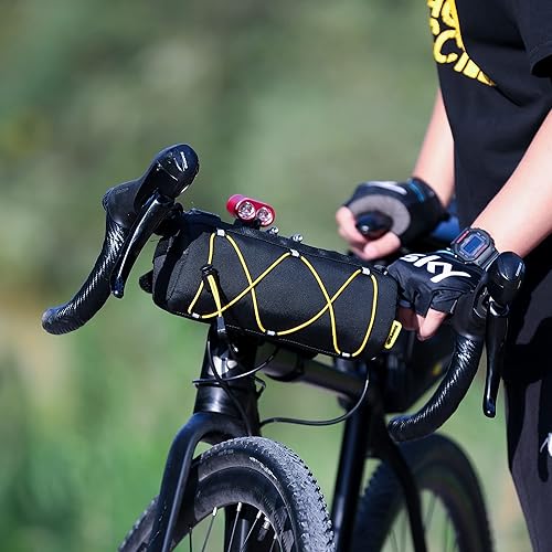 Miniatura 48 de Rhinowalk Bolsa de manillar de bicicleta, bolsa delantera de bicicleta, bolsa de hombro bolsa de almacenamiento con correa para el hombro