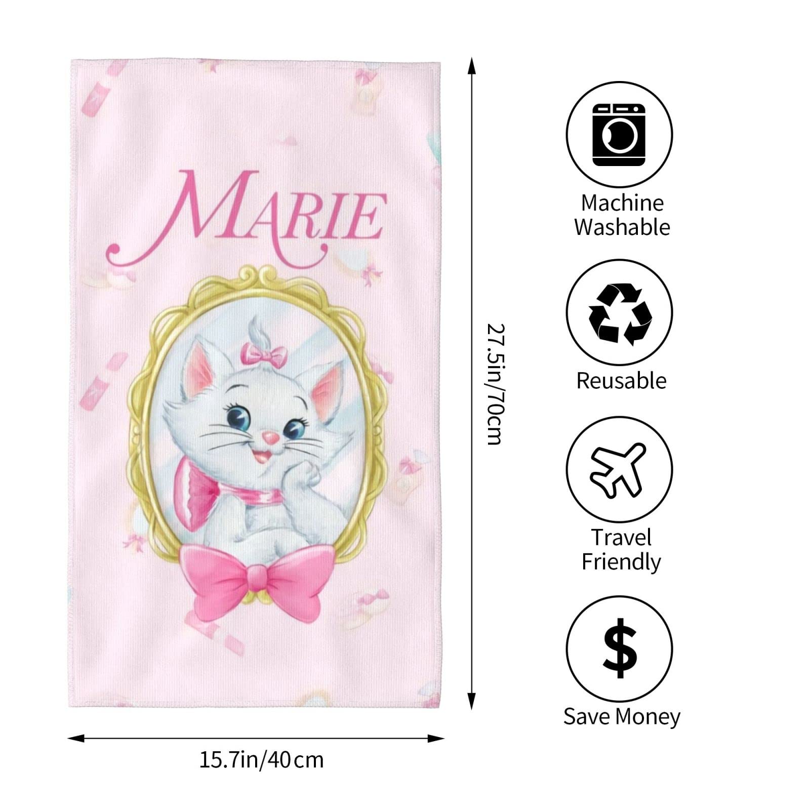 【レア】マリーちゃん　バスタオル　大判　ディズニー　ディズニーストア ディズニーストア くまのプーさん マリーちゃん 大判バスタオル 2枚