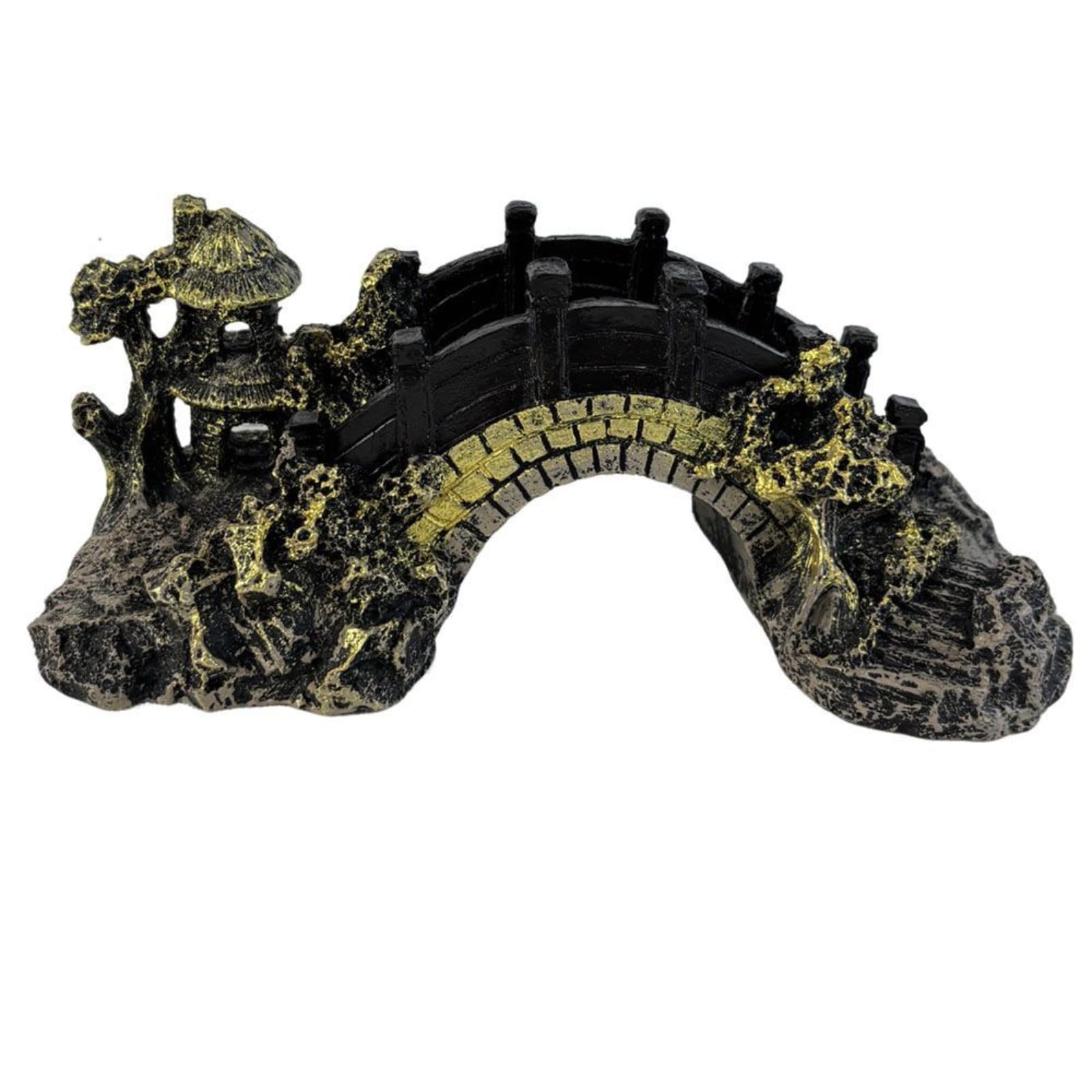 Pont simulé en résine, 16,5 cm, décoration de paysage pour aquarium