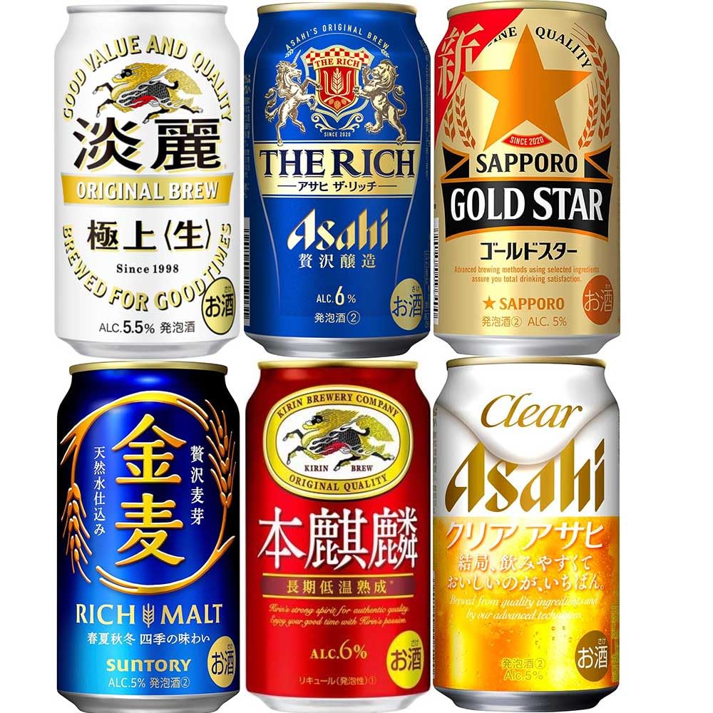 Amazon.co.jp: 国産 人気発泡酒 飲み比べ 6種 × 各4本 （計24本