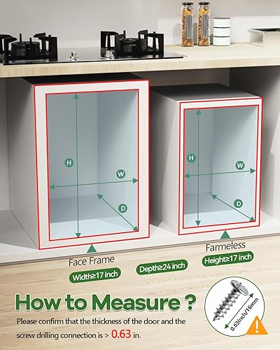 Miniatura 4 de Bote de basura extraíble dual para debajo del gabinete, montaje en puerta y tirador de doble modo, contenedor de basura extraíble, kit de elevación