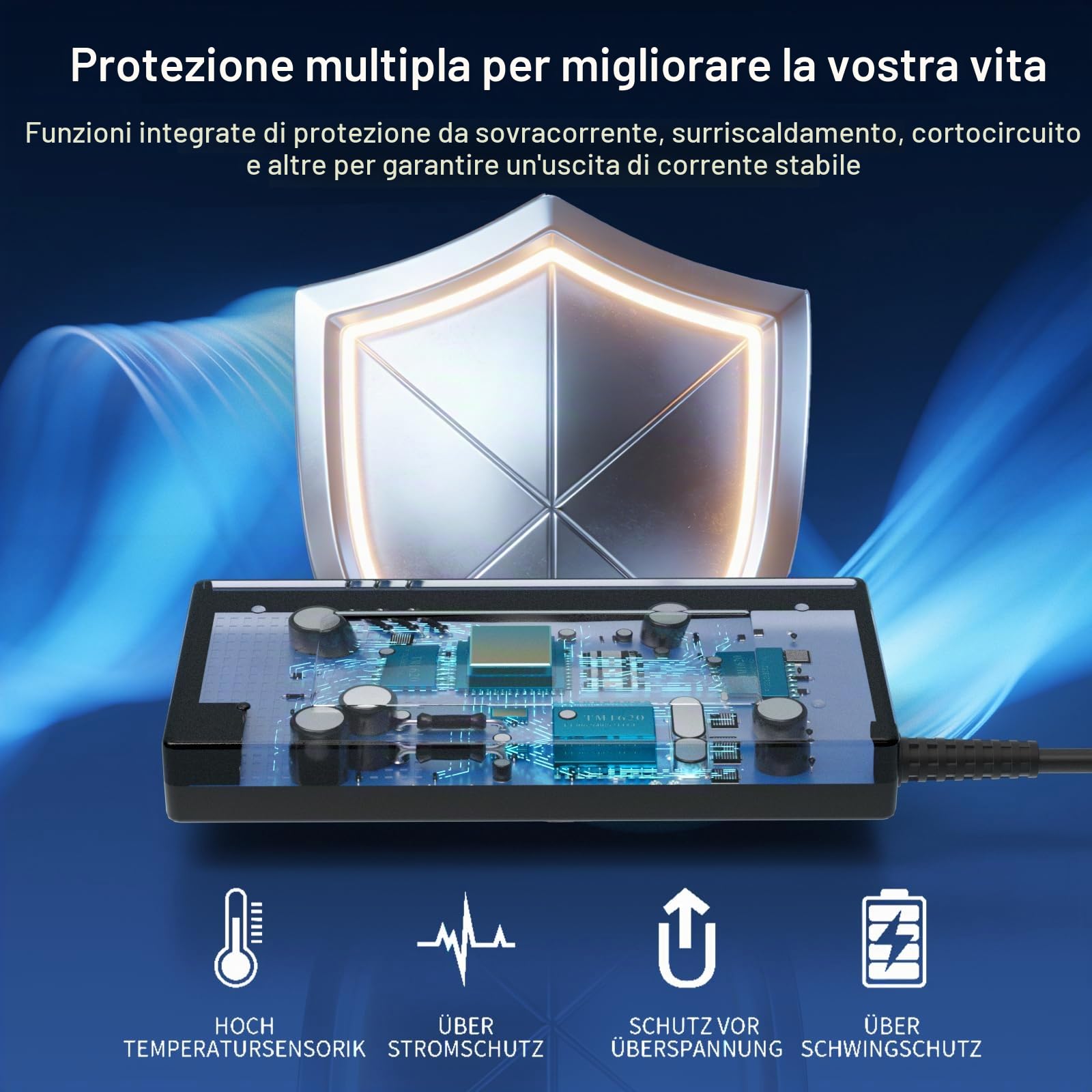 Caricabatterie 120W compatibile con laptop MSI Thin