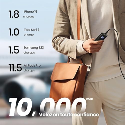 INIU Power Bank, Slim 22.5W PD Fast Charging Portable Charger, USB C in&out 10000mAh Battery Pack, Travel Essentials Powerbank, Mobile Phone Charger for iPhone 17 16, Samsung S25 S24, iPad, Xiaomi etc - 9