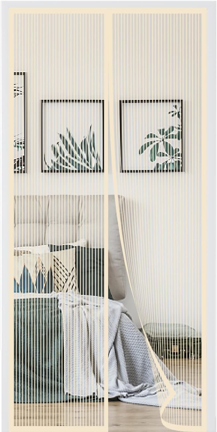 Magnetic Fly Screen Door, Insect Protection Balcony Door Without Drilling Black - View #5