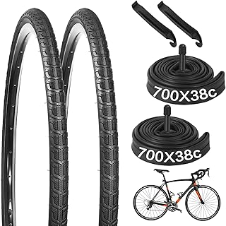 yeesport 2 PCS 700 x 38C Bike Tires and 2 PCS 700 x 35/43C Bike Inner Tubes with Valve 48mm, Plus 2 Tire Levers, Foldable Replacement Tires for Road Bicycle11