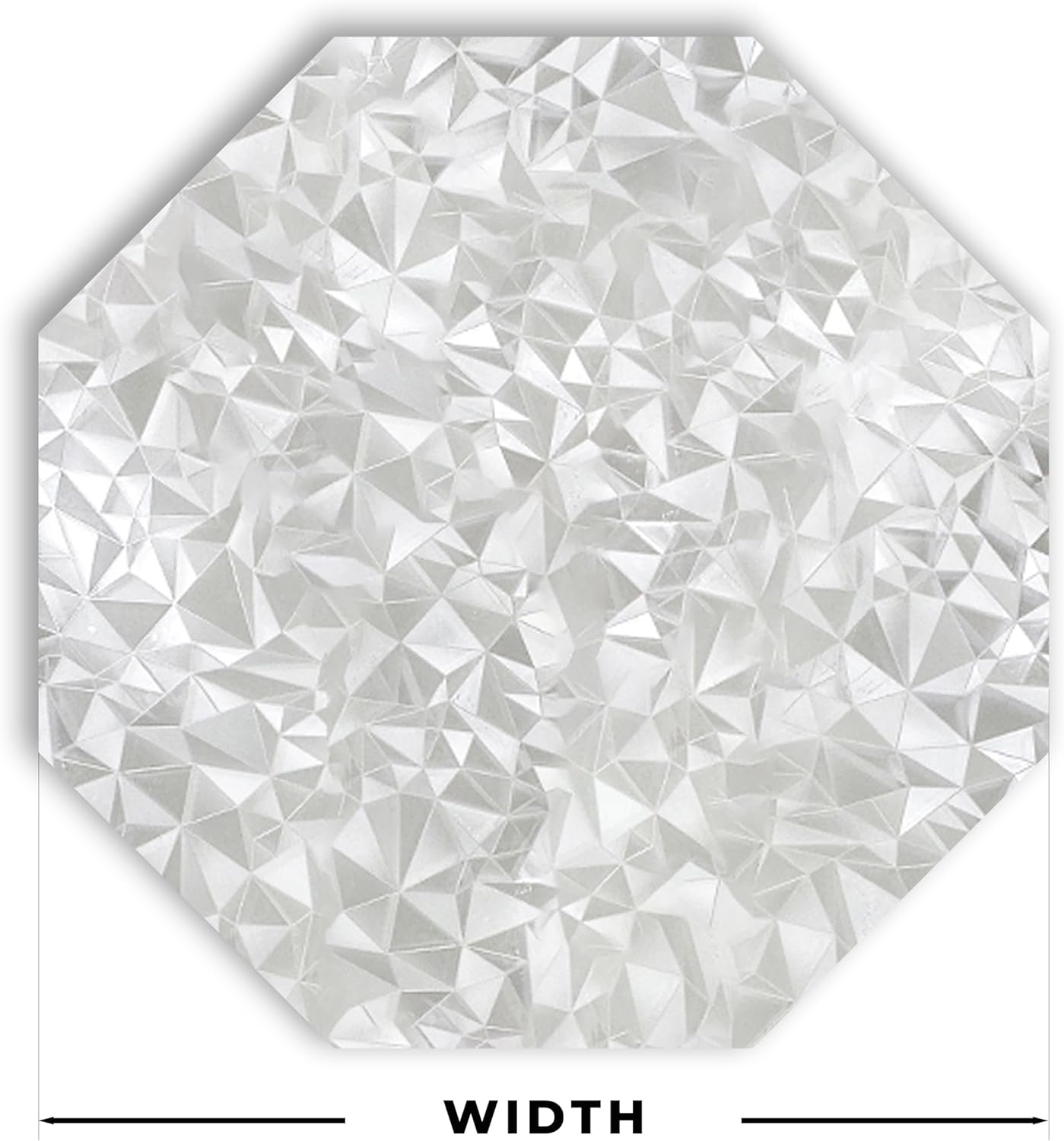 Autotech Park Precut Pattern Texture Octagon Window Film Shade, Self Adhesive Static Cling, 20 inches Diameter