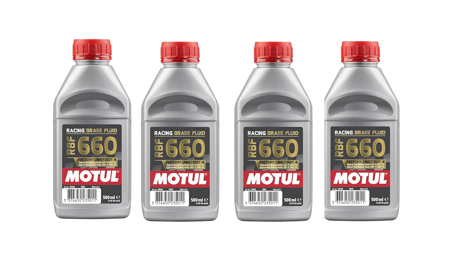 Motul RBF 660 - Racing DOT 4 Brake Fluid 500ml (Pack of 4)