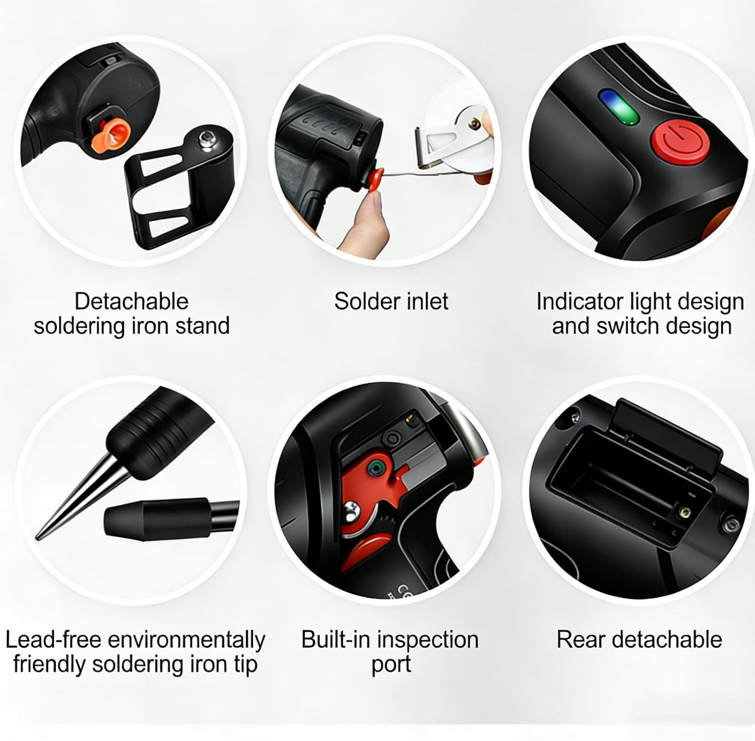 Internal Heating Manual Soldering Gun, Constant Temperature Portable Welding Tool, Electronic & Home Appliance Repair Welding Equipment, Suitable for Industrial Repair Scenarios