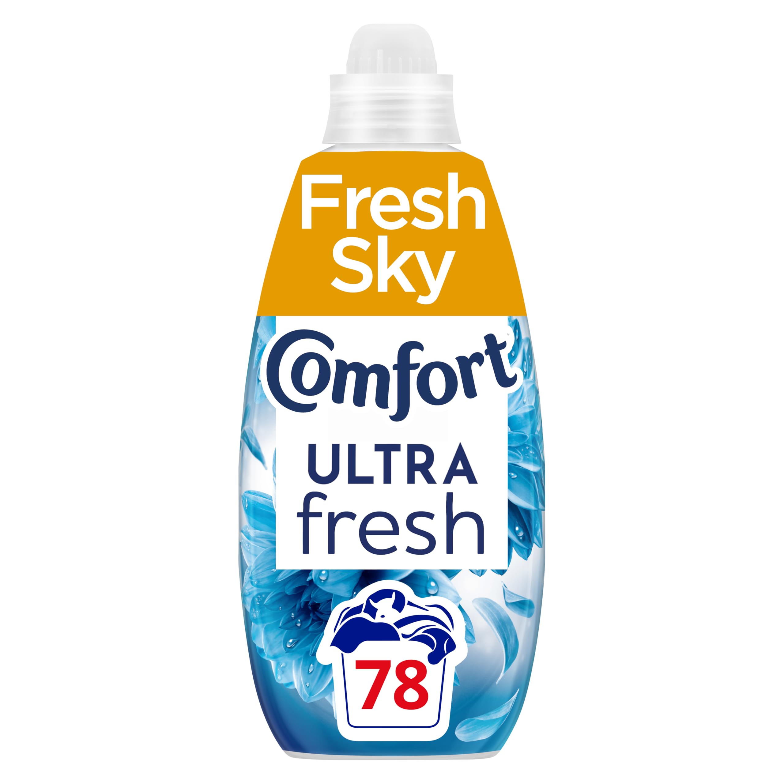 Comfort Ultra Fresh Fabric Conditioner Fresh Sky, 78 Washes (1.17 L) – Infused with Essential Oils, Long-Lasting Fragrance