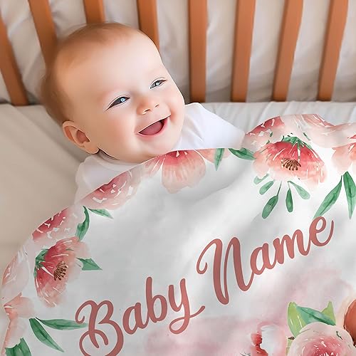 Vista 133 de Hyturtle Mantas de bebé personalizadas con nombre, mantas personalizadas para bebé niña, mantas personalizadas con temática de jirafa, manta de cama