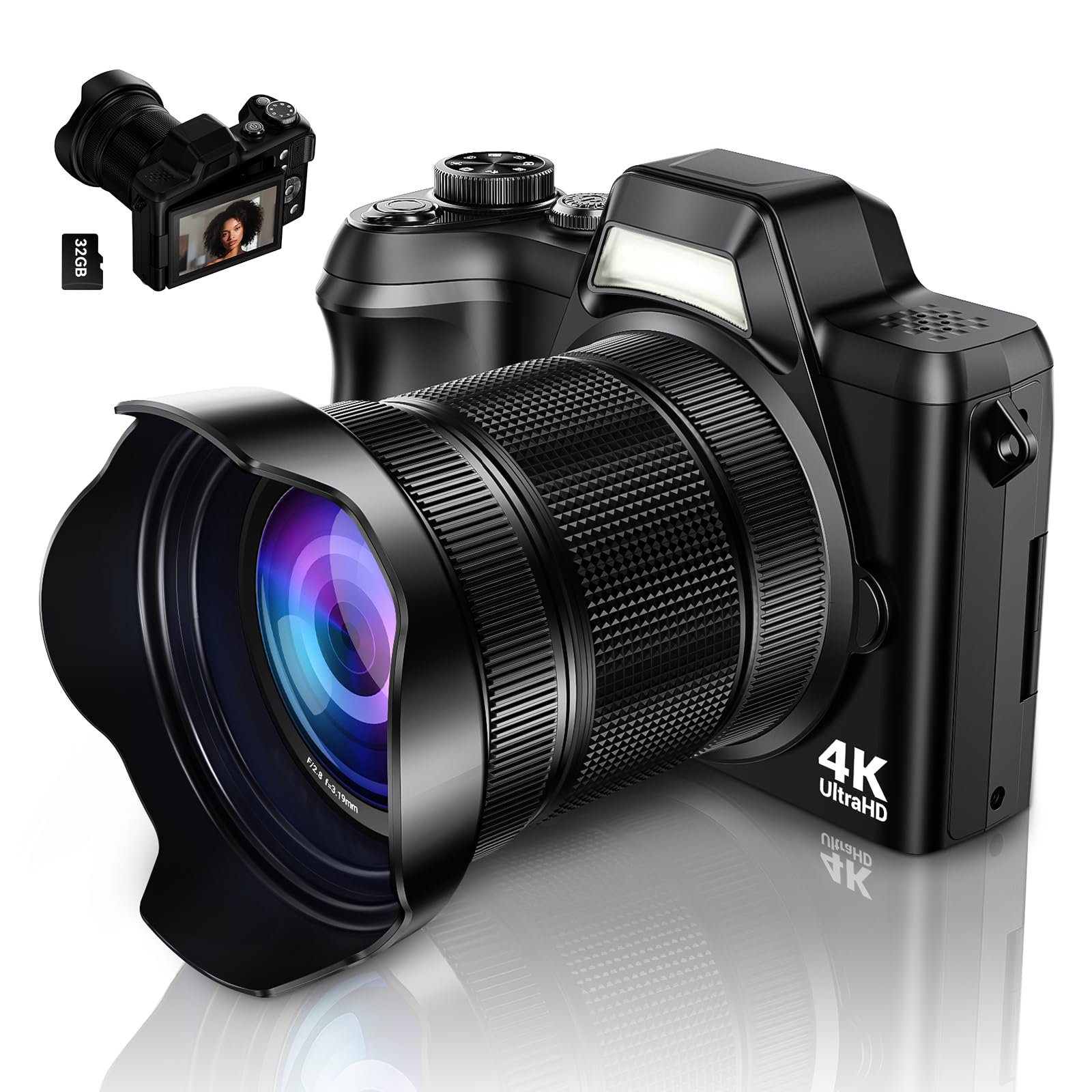 Krlun 4K 56MP Digital Camera