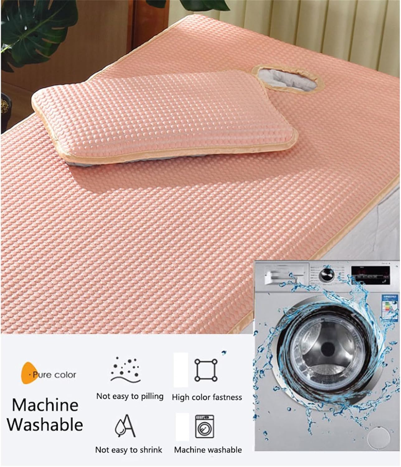 Beauty Salon Bed Mattress Lash Bed Topper Massage Table Mattress with Breath Hole Spa Bed Accessories Memory Foam Mattress Pad Cushion Cover Square/Round/Trapezoidal Head,E,70x180cm