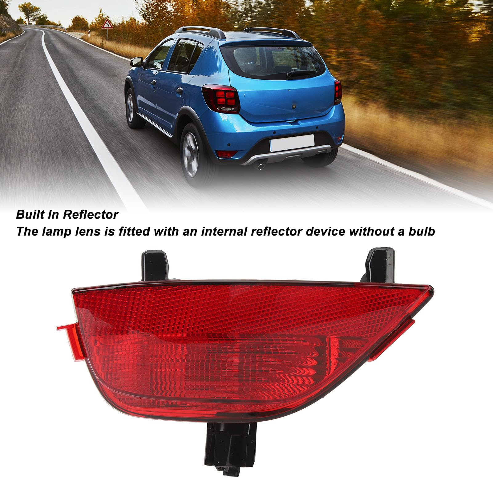 Acouto Lentille de Feu Antibrouillard Arrière, étui de Protection pour Feu Antibrouillard Latéral Haute Résistance avec Réflecteur, Accessoire Automatique, Feu (Gauche 265605279R)