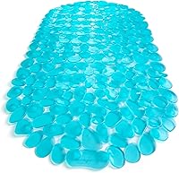 Vista 20 de Pebbles" Alfombra antideslizante para bañera y ducha de 27 x 14 pulgadas, ovalada, no tóxica, segura, limpia, lavable a máquina, agarre y drenaje