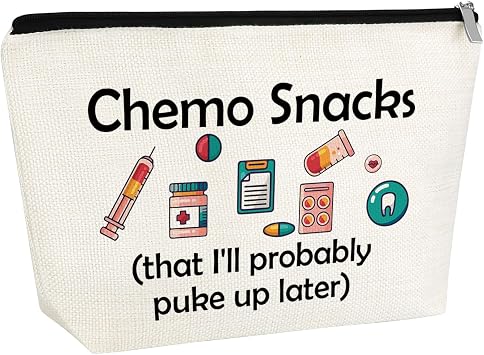 Chemo Snack Package for Women Chemotherapy Cancer Gift Chemo Nurse Gifts Makeup Bag Birthday Gift for Chemotherapy Patients Travel Pouch