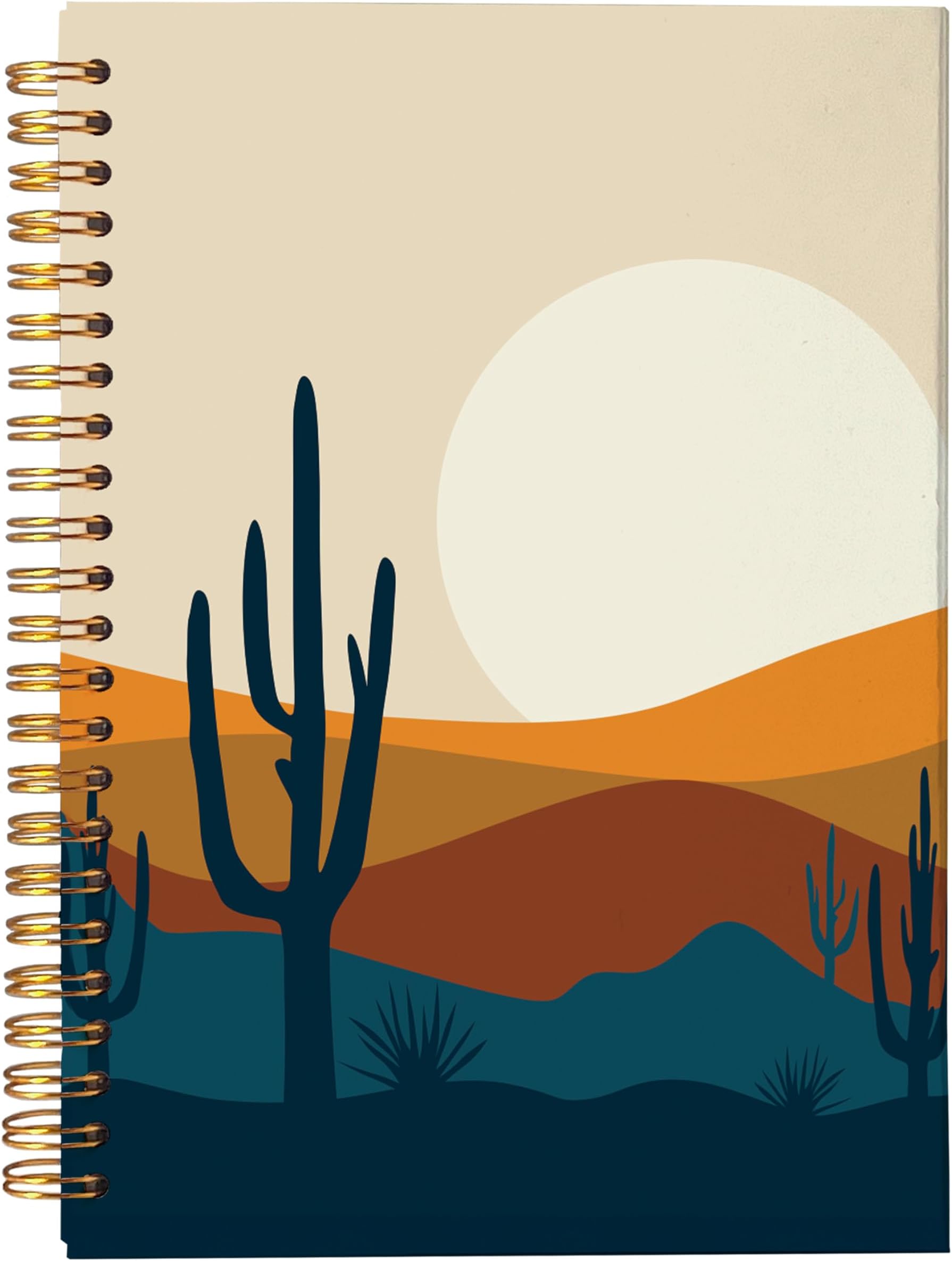 NEGIGA Boho Western Journal Notebook, Boho Notebook, Western School Office Supplies, Cactus Notebook, Spiral Notebook 5.5x8.3