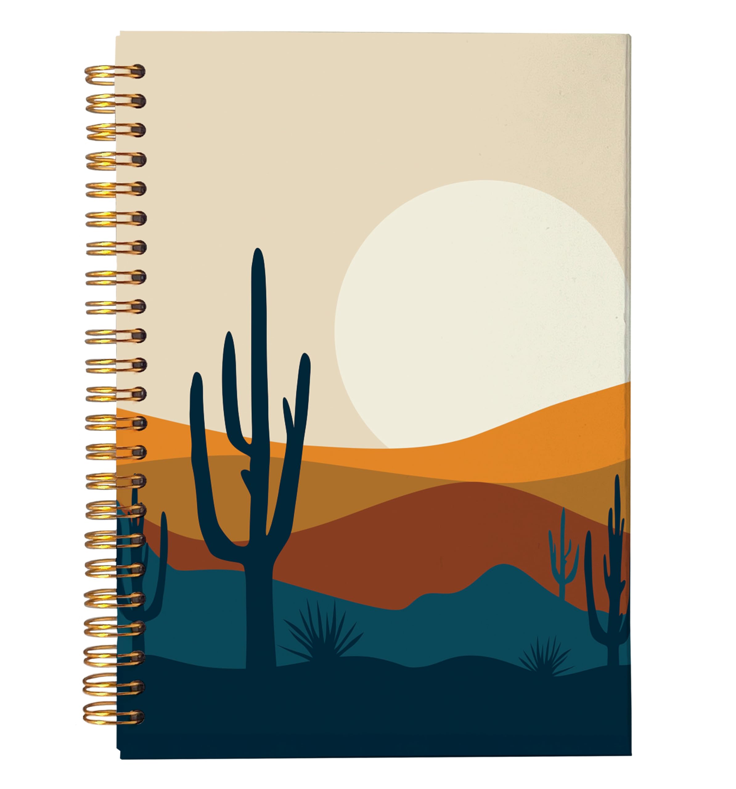 NEGIGA Boho Western Journal Notebook, Boho Notebook, Western School Office Supplies, Cactus Notebook, Spiral Notebook 5.5x8.3