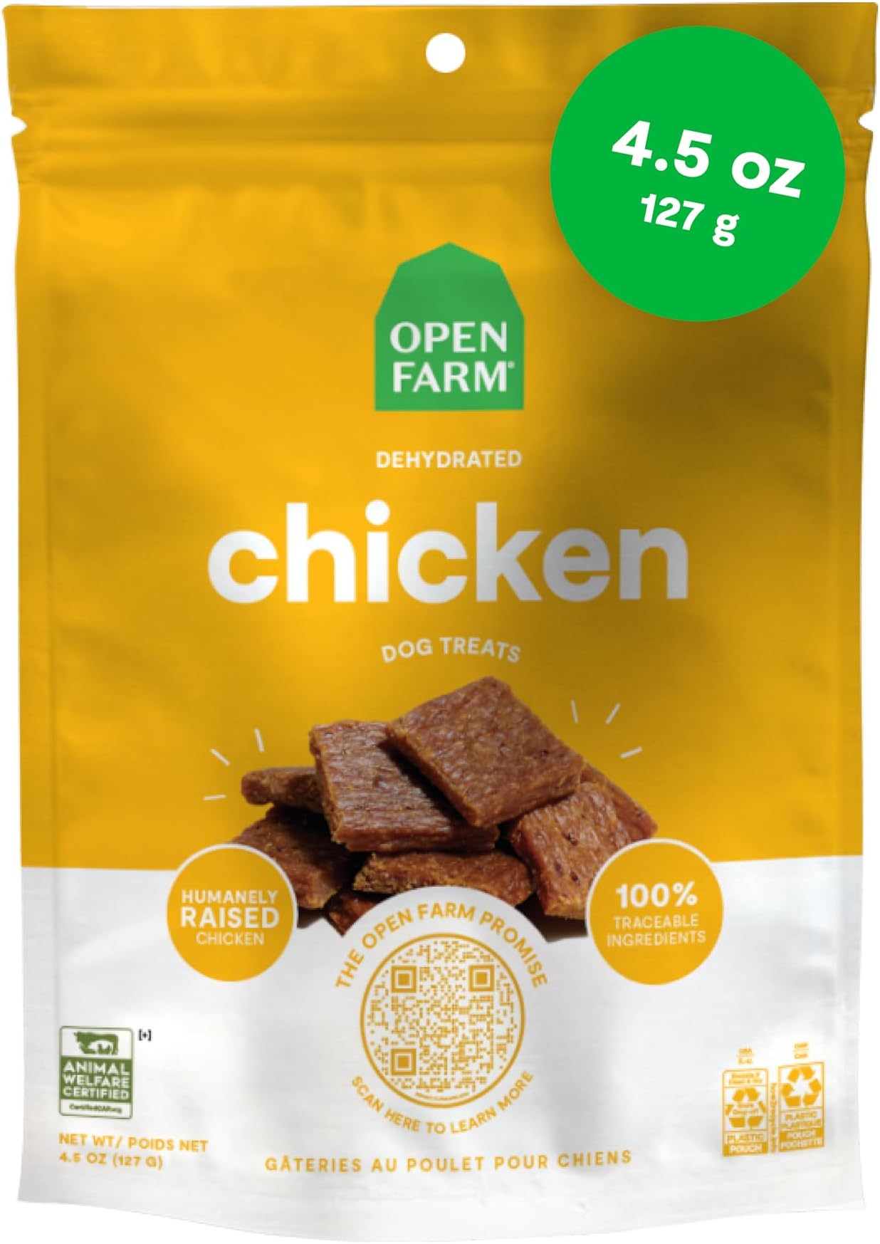 Grain-Free Dehydrated Chicken Dog Treats 4.5 Ounces