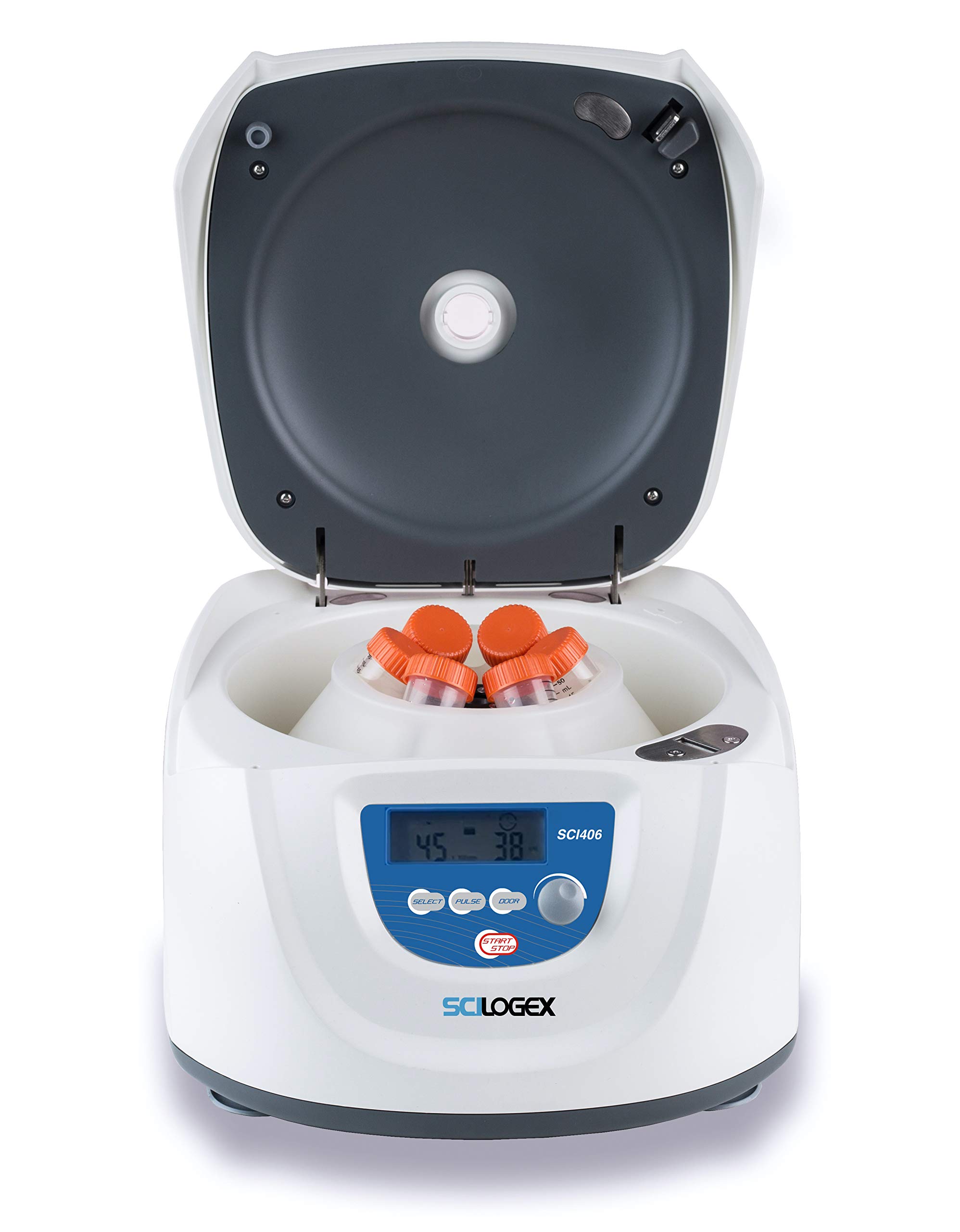 SCILOGEX SCI-406 Clinical Lab Centrifuge – 6x50mL or 6x15mL Capacity – 300-4500 RPM Benchtop Centrifuge – cTUVus Approved for UL CSA