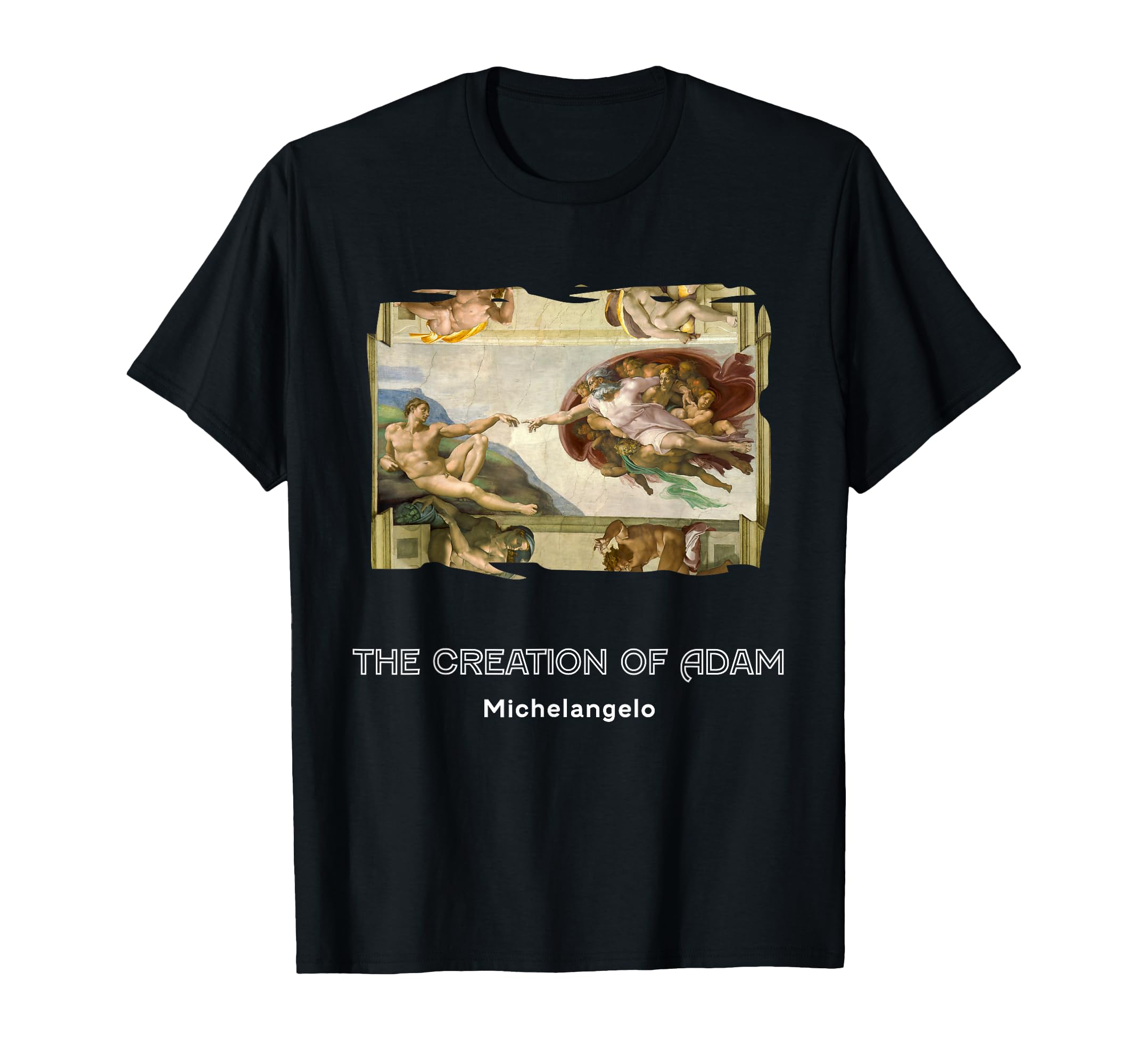 Amazon | アダムの創造 Tシャツ | Tシャツ・カットソー 通販