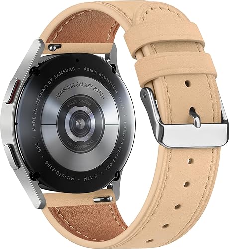 Miniatura 7 de Correa de reloj de cuero compatible con Garmin Venu SqVenu 2 PlusVenuVivoactive 3 bandas para mujeres y hombres, correa de cuero de repuesto para