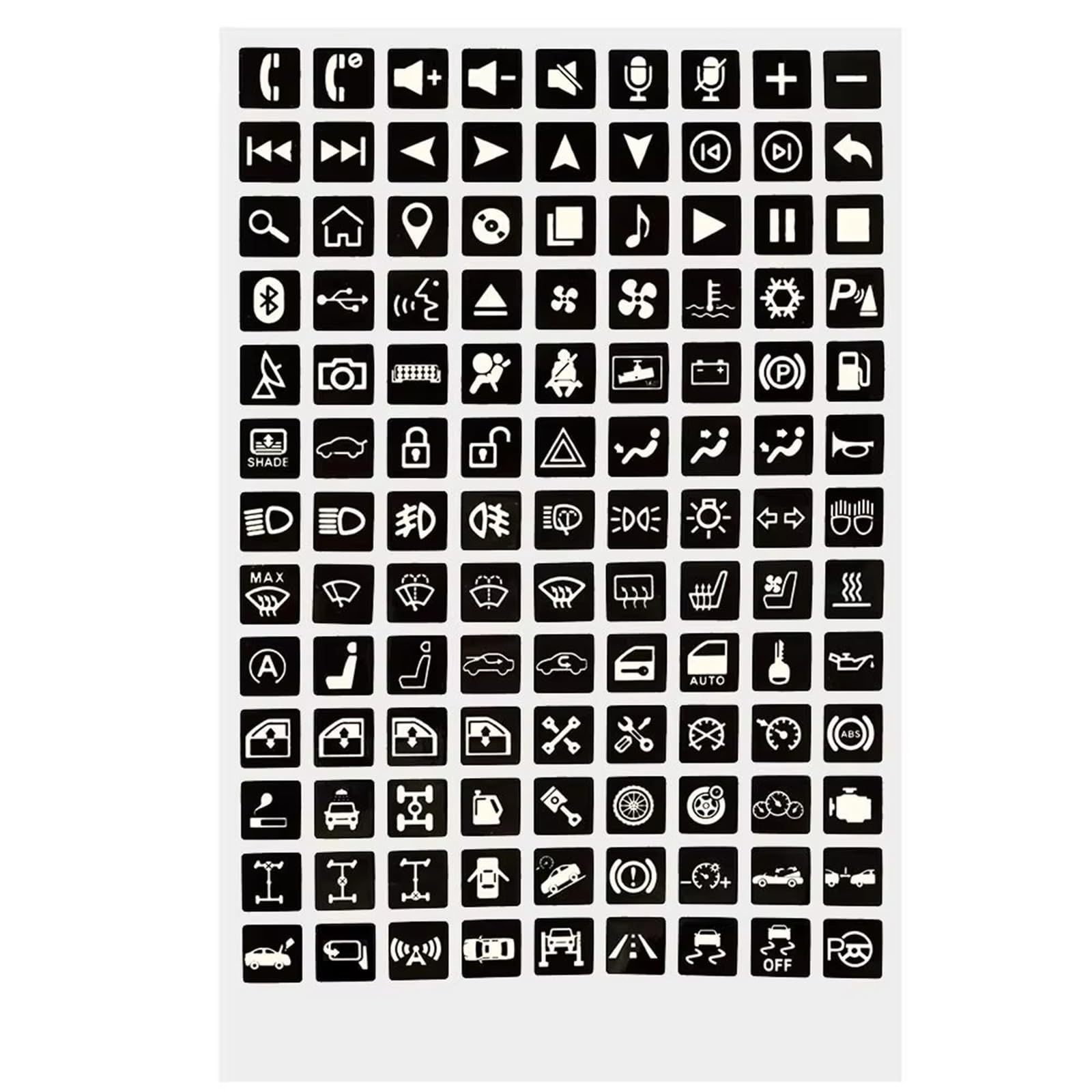car Switch Stickers Switch Label Car Sticker Waterproof Circuit Decal Truck Rocker Decoration Luminous Universal Instrument Panel Buttons Stickers