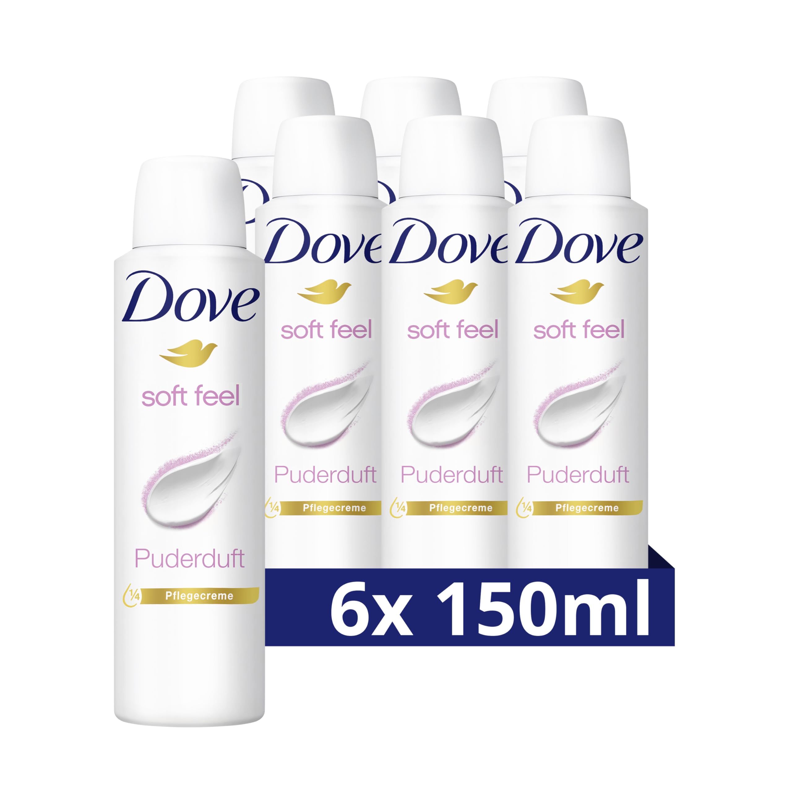 Dove Soft Feel Antyperspirant, 6 x 150 ml