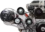 ICT Billet LSA Supercharger High Mount A/C Compressor Bracket Kit Compatible with GM R4 CTS-V ZL1 6-Rib Heavy Duty Billet Aluminum Universal Air Conditioner Truck Spacing LS3 LM7 LS 551135-3-R4