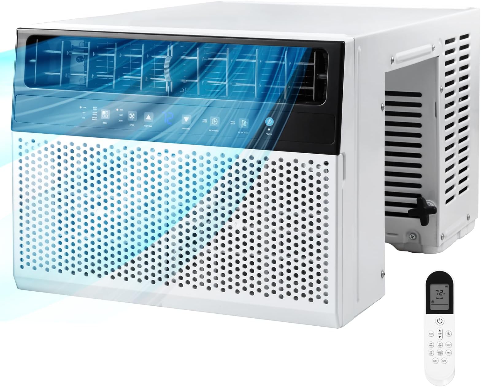 - U-Shaped Window Air Conditioner,Window AC Unit Cools up tp 450 Sq.Ft, Saddle Air Conditioner Window Unit with Full Window View,Low Noise,Cool/Dry/Fan Modes,Ivory White,10,000 BTU Upgrade