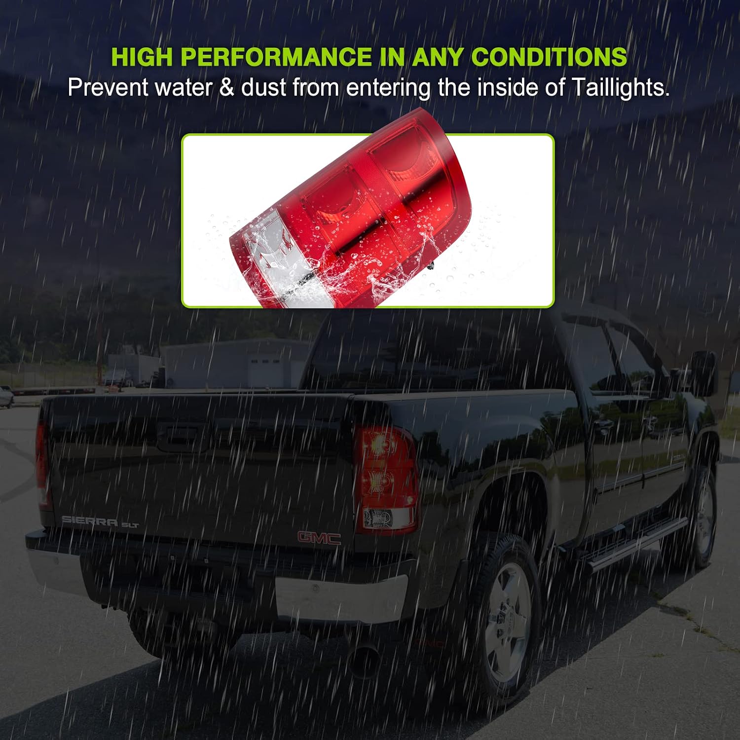 Passenger Side (RH) Tail Light Assembly fit for 2007-2013 GMC Sierra 1500 (SL, SLE, SLT, WT) 2007-2010 GMC Sierra 2500 3500 HD GM2801208