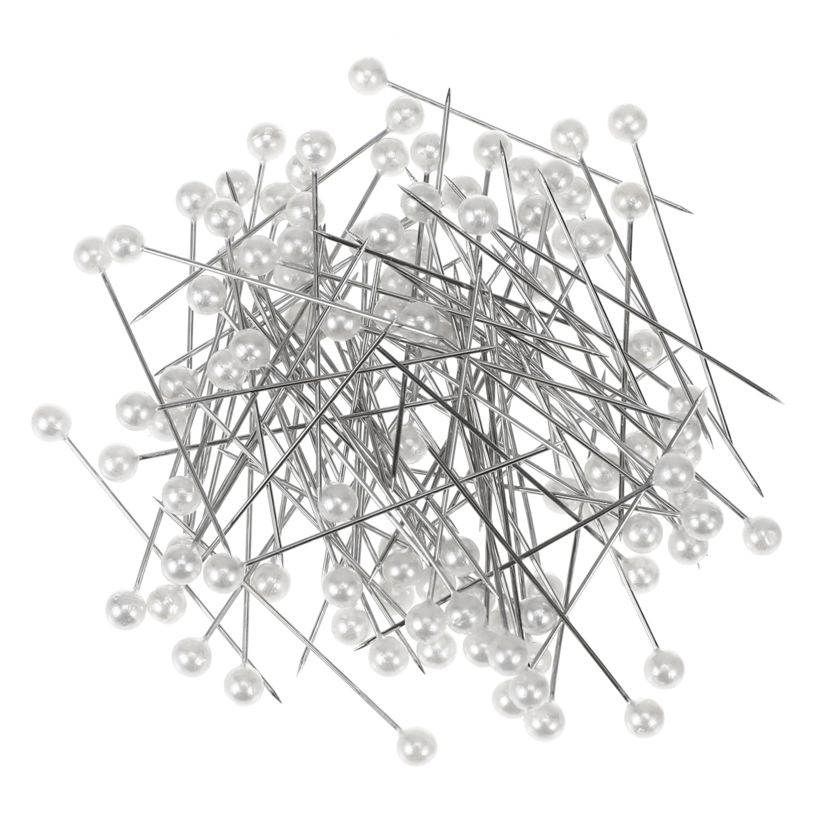 SEWACC Alfileres de Cabeza de Perla para Manualidades de Costura DIY, 100 Piezas de Metal Resistentes a Altas Temperaturas para Proyectos Creativos