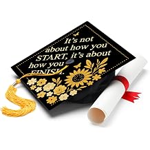 ADVANSYNC It's Not About How You Start Graduation Cap Topper