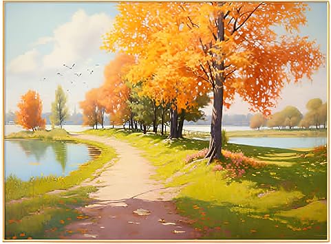 Unframed Wall Art Poster, Modern Wall Decor, Autumn Scenery Plant Artwork Themed Paintings for Thanksgiving Home Gallery Living Room Bedroom Porch DecorationsD,24 * 32 in